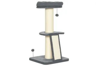 Krabpaal met krabplank D30-552V00 de PawHut en Gris, Naturel – photo produit 2 sur 5