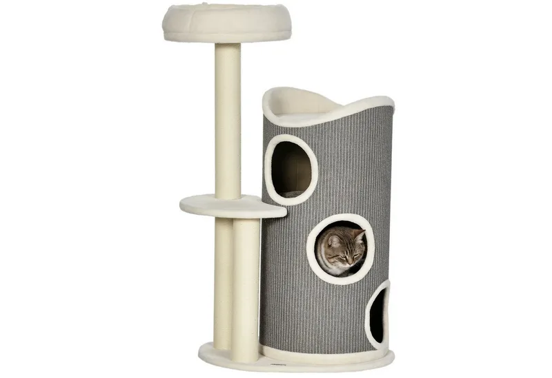 Krabpaal met krabton D30-547V00 by PawHut in Grey, Natural – product photo 2 of 5