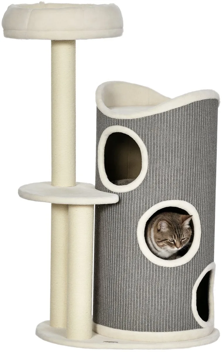 Krabpaal met krabton D30-547V00 by PawHut in Grey, Natural – product photo 1 of 5