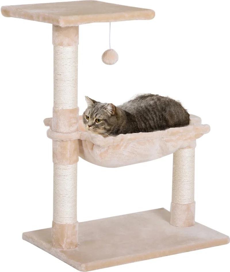 Krabpaal met Pluche - 50x36x70cm - Beige by PawHut – product photo