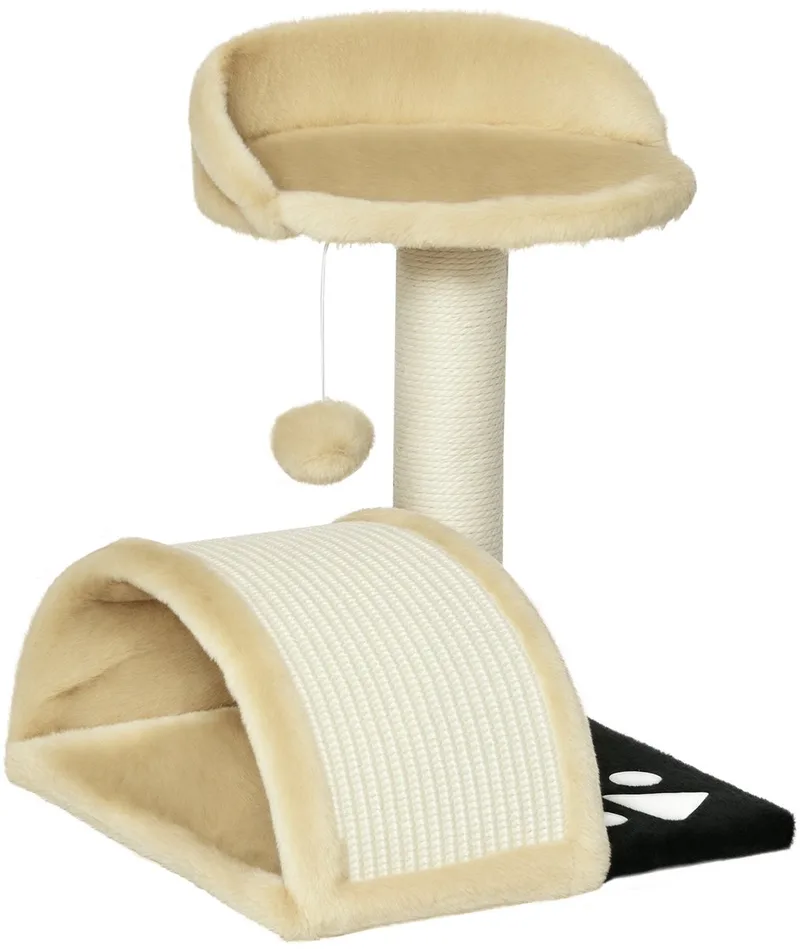 Krabpaal voor Katten, Spaanplaat - 35,5x37x46cm - Beige von PawHut – Produktfoto