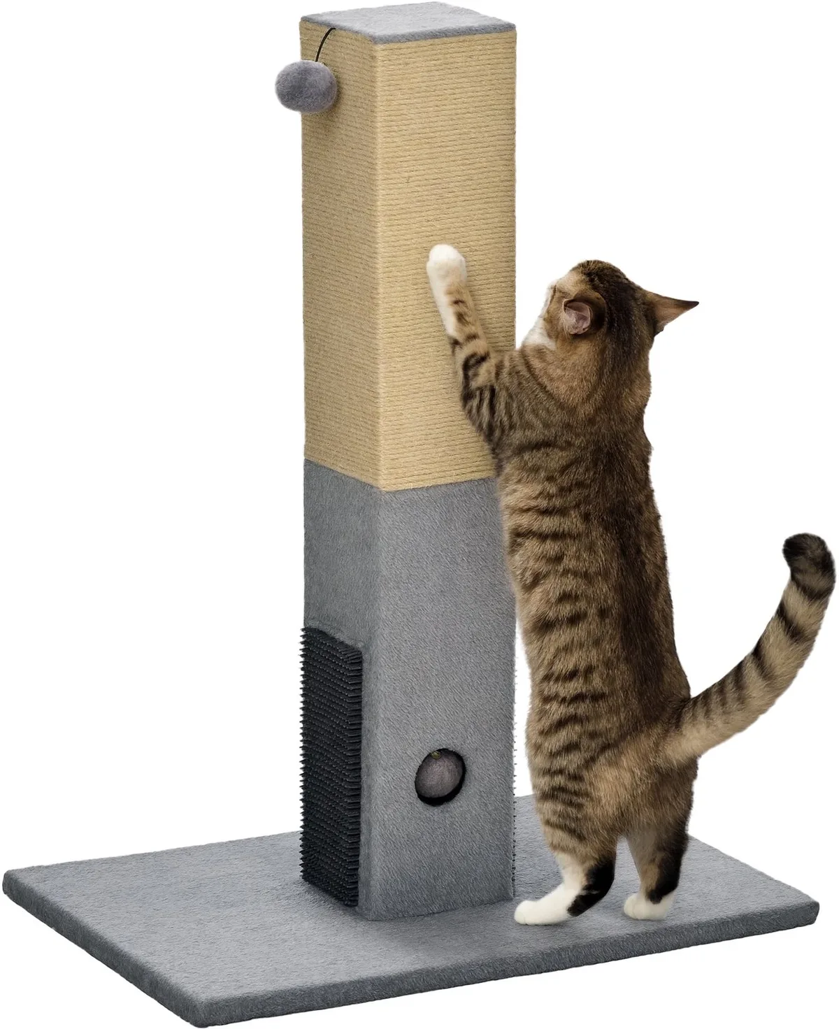 krabpaal voor katten - Spaanplaat - 59,5 x 39 x 79 cm - Grijs by PawHut – product photo