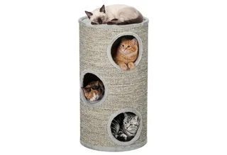 Krabton met 3 grotten D30-535V00 de PawHut en Gris – photo produit 2 sur 5