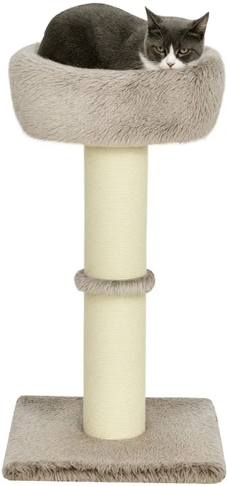 Kratzbaum 87 cm hoch Katzenbaum mit Bett, dick Stamm, Katzenkratzbaum mit Sisal-Kratzsäulen, für Katzen bis 6 kg, Indoor de PawHut en Marron – photo produit 1 sur 5