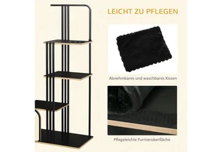 Kratzbaum mit Kissen und 4 Ebenen D30-625V00 von PawHut in Schwarz – Produktfoto 5 von 5