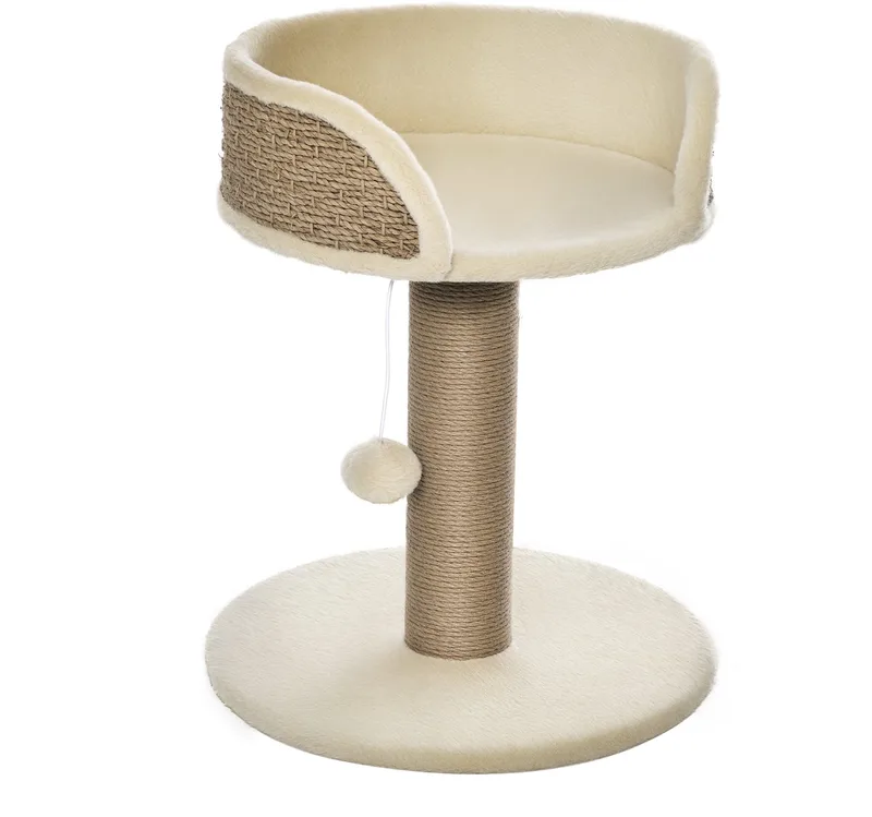 Kratzbaum-Spanplatte, Polyester-40L x 40B x 49H cm-Kaffee von PawHut in Koffie – Produktfoto 1 von 5