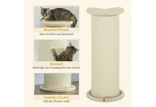 Kratzbrett für Ecken mit Anti-Kipp-Vorrichtung D30-553V00 by PawHut in Beige – product photo 5 of 5