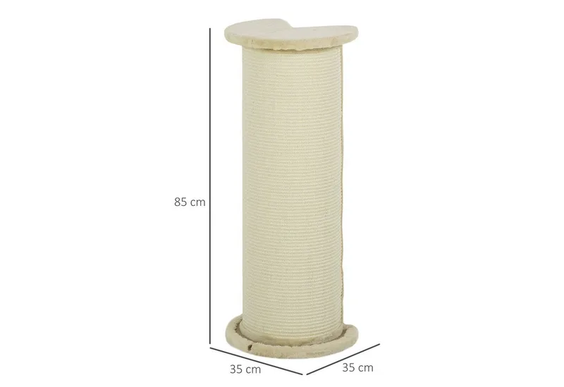 Kratzbrett für Ecken mit Anti-Kipp-Vorrichtung D30-553V00 by PawHut in Beige – product photo 3 of 5