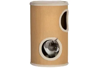 Kratztonne, 60 cm Hoch Katzentonne mit 2 Höhle, Kratzbaum, Katzenturm aus Sisal, für Katze bis 5 kg by PawHut in Brown – product photo 2 of 5