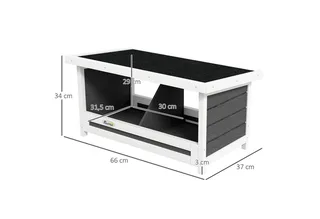Nistkasten mit Platz für 2 Hühner D51-403V00 by PawHut in Black – product photo 3 of 5