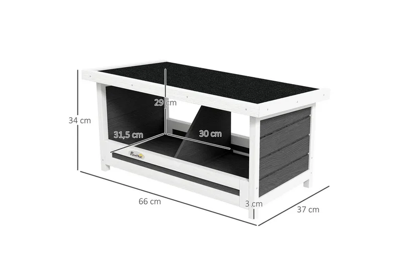 Nistkasten mit Platz für 2 Hühner D51-403V00 by PawHut in Black – product photo 3 of 5