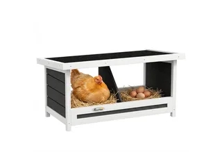 Nistkasten mit Platz für 2 Hühner D51-403V00 by PawHut in Black – product photo 2 of 5