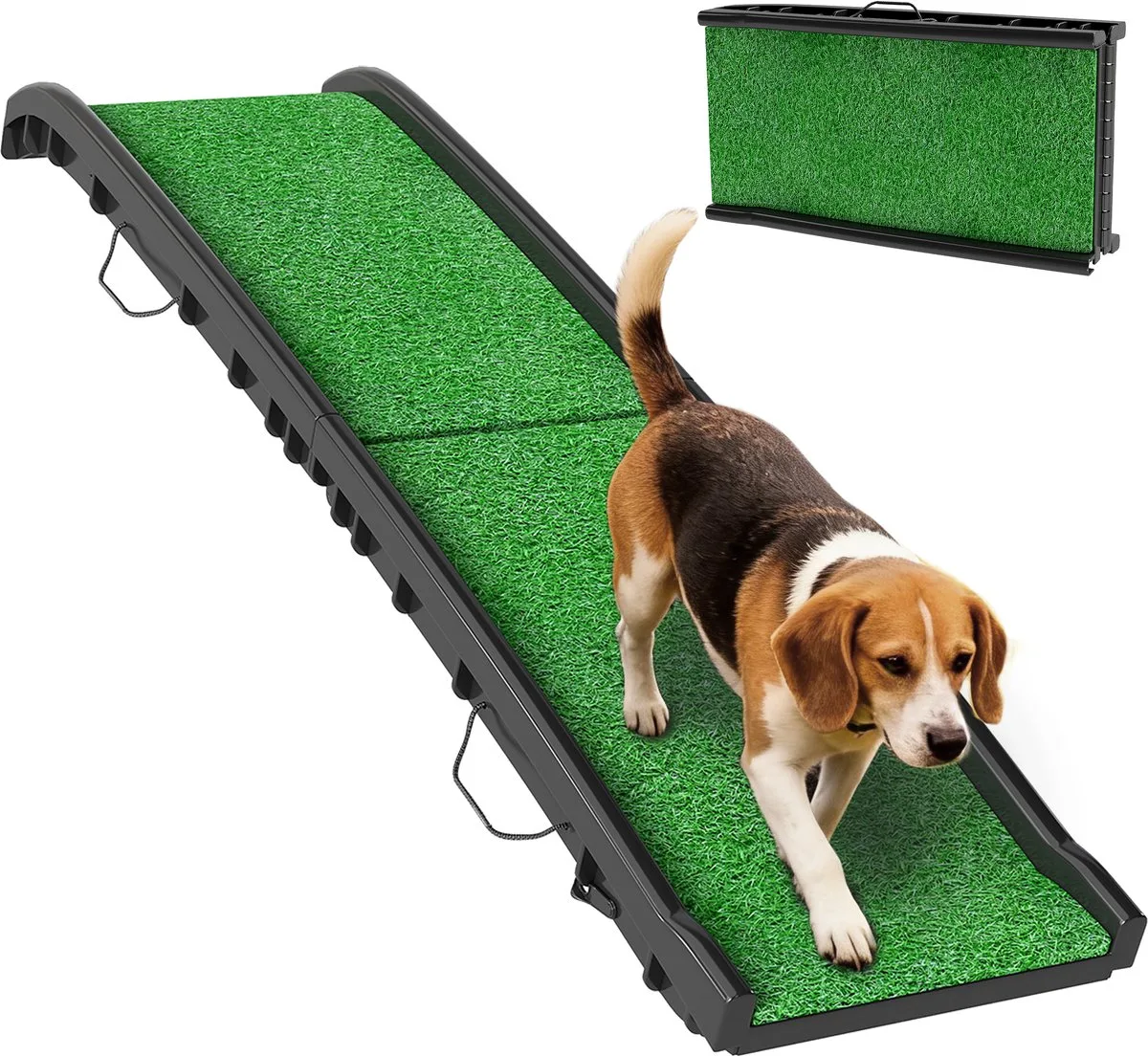 opvouwbare hondenloopplank voor de auto - Huisdierhelling - Autohelling hond - Oprijplank by PawHut in Black – product photo