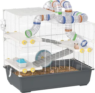 PawHut-Hamsterkäfig-Metall, Kunststoff-78L x 45B x 73H cm-Grau de PawHut en Gris – photo produit 1 sur 5
