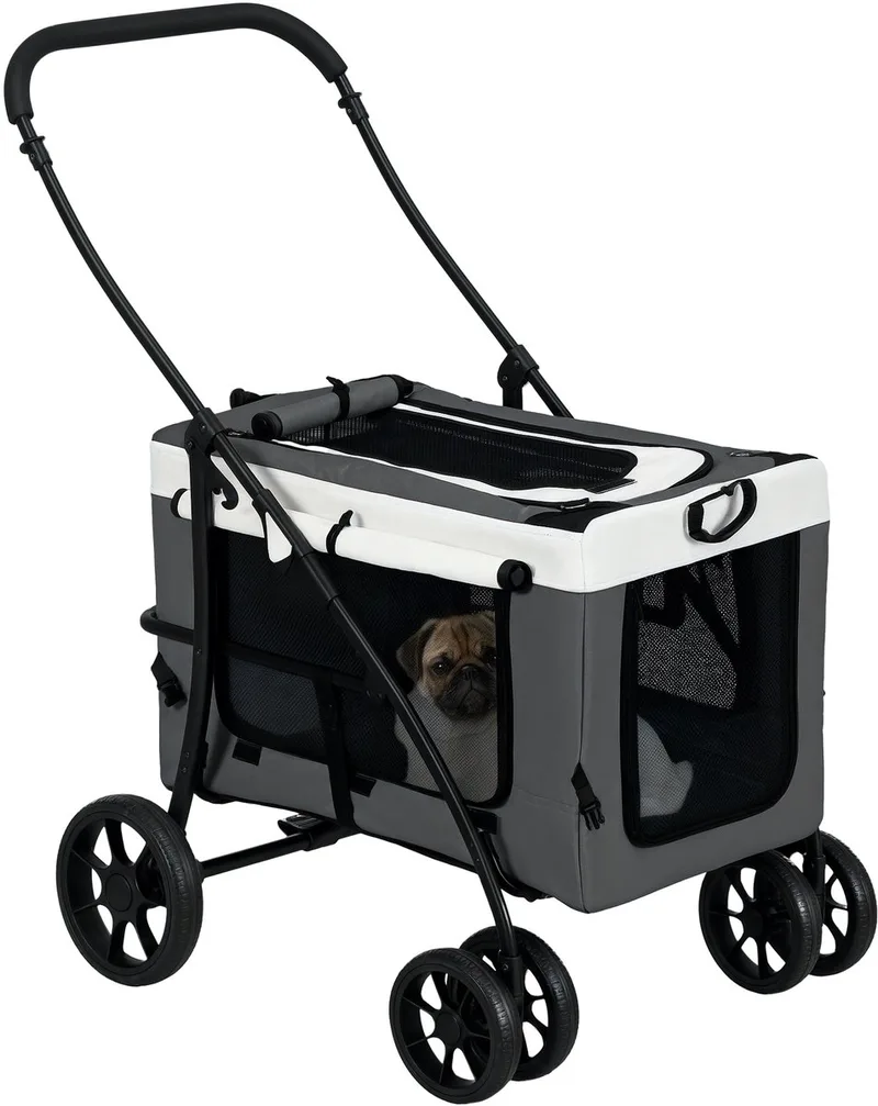 PawHut-hondenbuggy - Oxford - 81x58x97,5cm - Grijs by PawHut – product photo