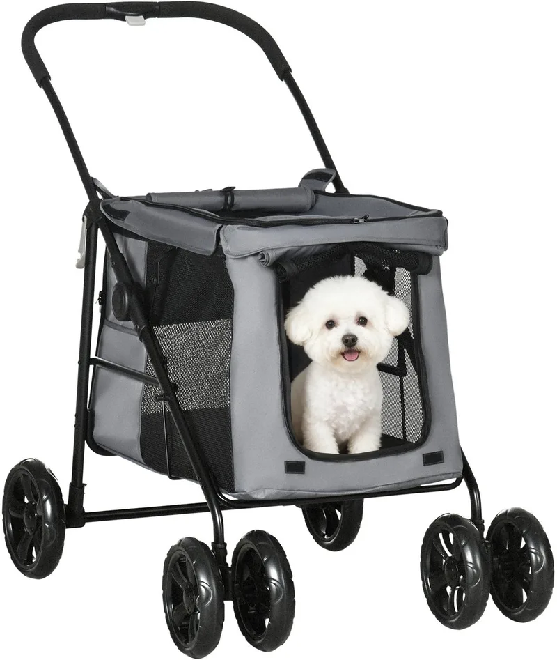 PawHut-hondenbuggy - Oxford-stof - 102x62x105cm - Grijs de PawHut – photo produit