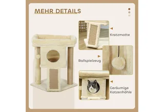 PawHut-Kratzbaum-Kratzbrett, Spielball-Beige by PawHut in Beige – product photo 5 of 5