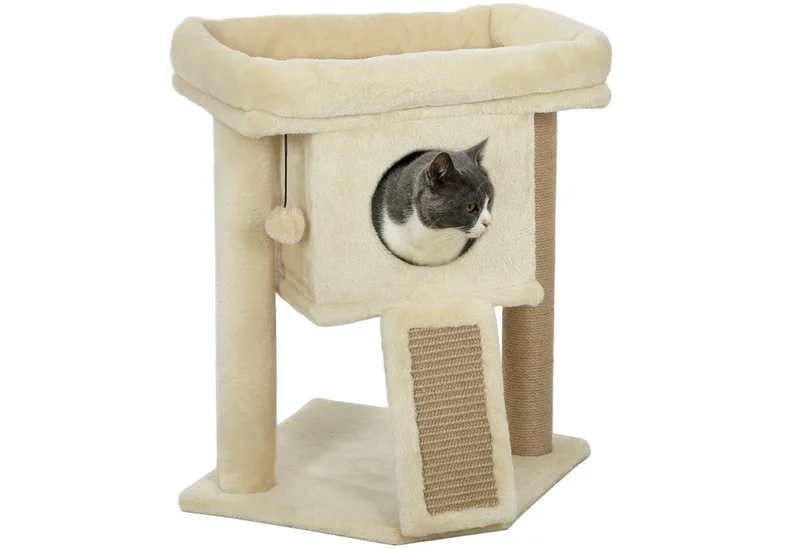 PawHut-Kratzbaum-Kratzbrett, Spielball-Beige by PawHut in Beige – product photo 2 of 5