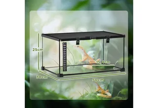 Terrarium mit abschließbarem Meshdeckel D40-015V01 fra PawHut i Sort – produktbillede 3 af 5
