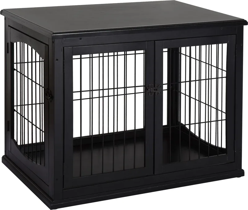 transportbox - voor honden - afsluitbaar - robuust von PawHut in Schwarz – Produktfoto