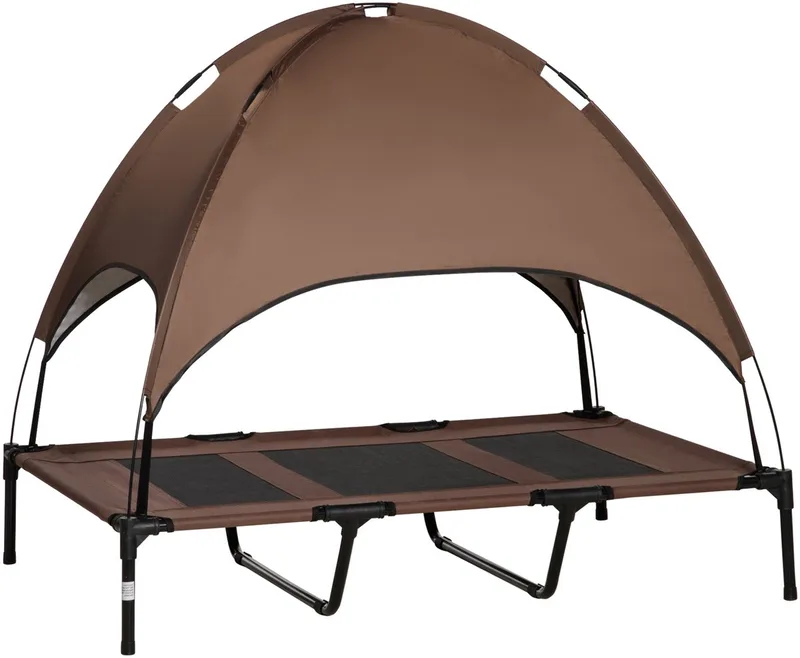 Verhoogd Hondenbed - Metaal - 122x92x108cm - Bruin by PawHut – product photo