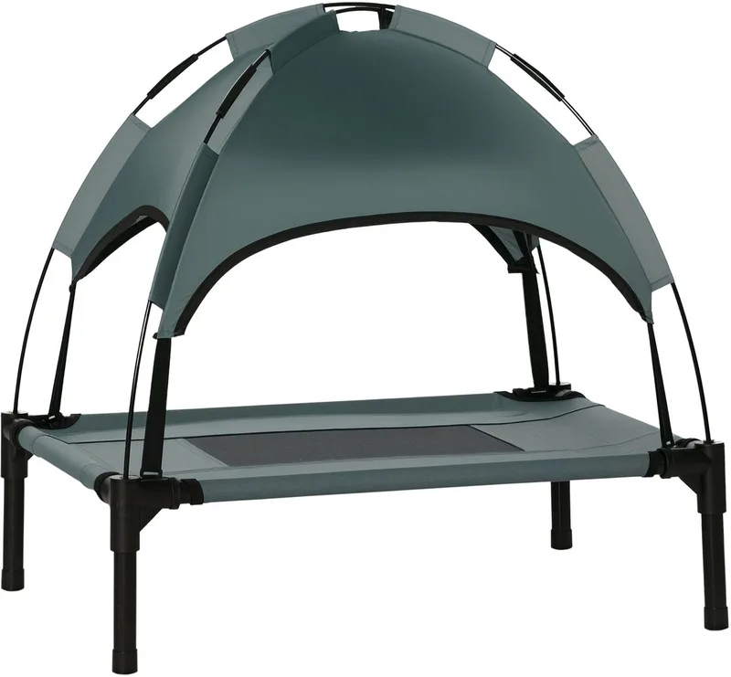 Verhoogd Hondenbed - Metaal - 61x46x61cm - Grijs de PawHut – photo produit