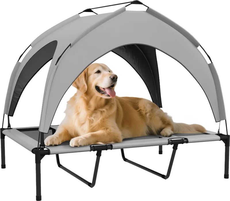 Verhoogd Hondenbed - Oxford - 106x76x94cm - Lichtgrijs von PawHut – Produktfoto