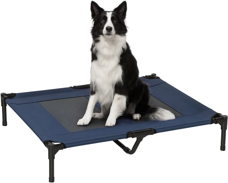 verhoogd hondenbed - Oxford-stof - 92x76x18cm by PawHut in Blue – product photo