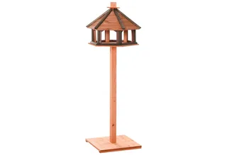 Vogelhuisje houten vogelstandaard met waterbestendig dak vogelvoederhuis D10-059 fra PawHut i Natuurlijk – produktbillede 2 af 5