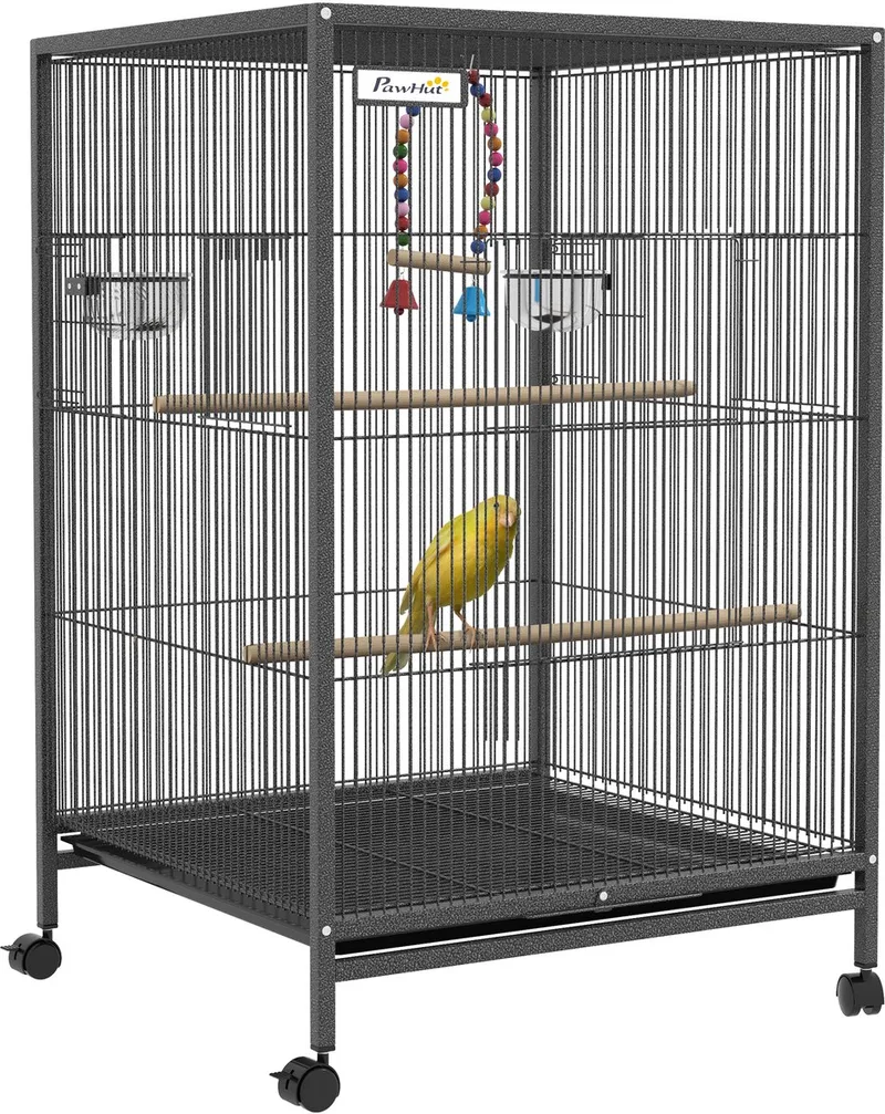 Vogelkooi - Staal - 48x46x74cm de PawHut en Noir – photo produit