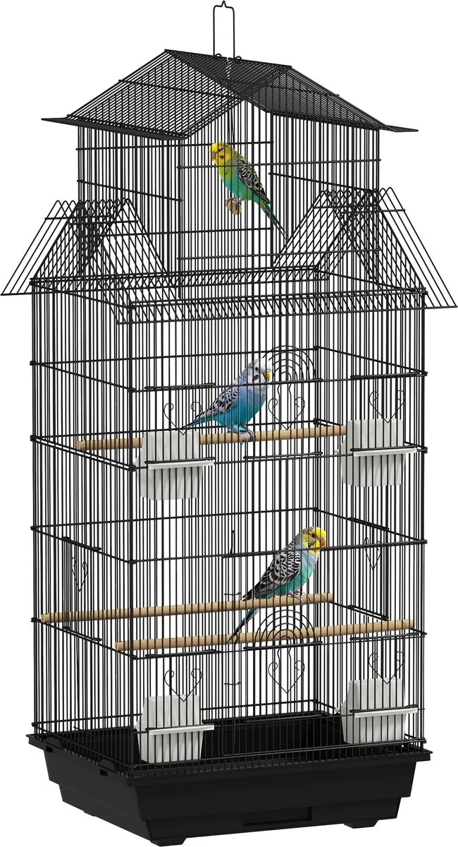 Vogelkooi - Staal - 50,5x41x104cm de PawHut en Noir – photo produit