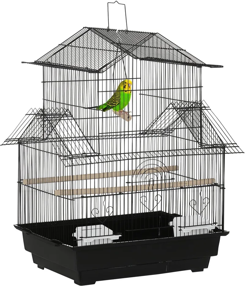 Vogelkooi - Staal - 50,5x41x63cm de PawHut en Noir – photo produit
