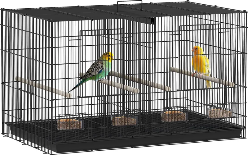 Vogelkooi - Staal - 76x46x46cm by PawHut in Black – product photo