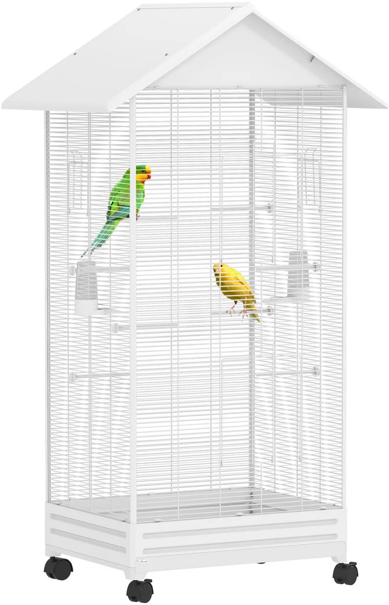 Vogelkooi - Staal - 79x65x155cm by PawHut in White – product photo