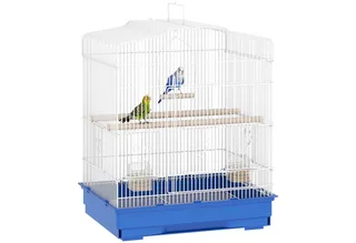 Vogelkooi-Staal, kunststof-46,5L x 36B x 59H cm-Blauw by PawHut – product photo 2 of 5
