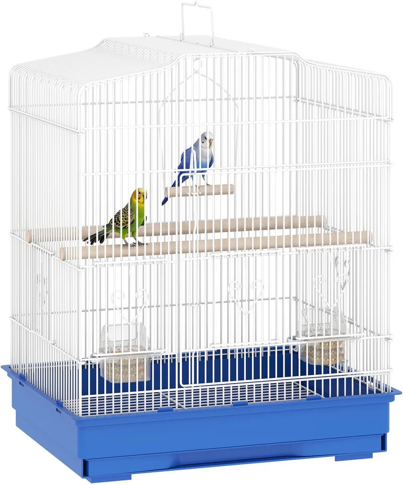 Vogelkooi-Staal, kunststof-46,5L x 36B x 59H cm-Blauw by PawHut – product photo 1 of 5
