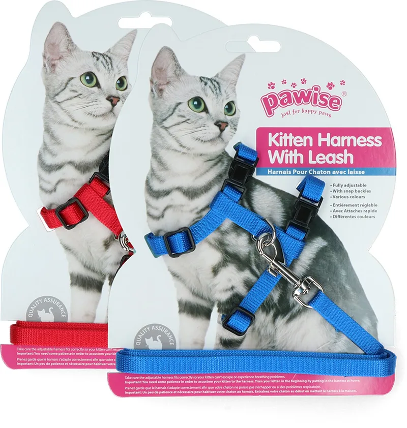 Harness Leash-Red/Blue L fra Pawise i Blå – produktbillede