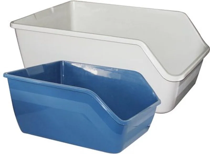 Kattenbak open met hoge rand Large - Extra hoog - L61xB45xH26 cm - Wit by Pawise – product photo