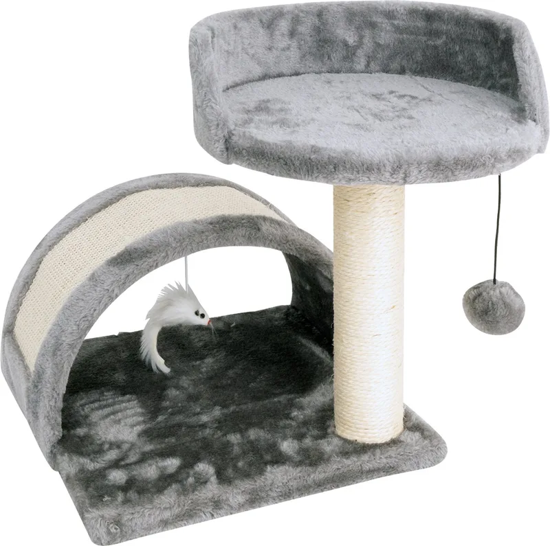 krabpaal - Met platform en brug – 36 x 23 x 36 cm von Pawise in Grau – Produktfoto