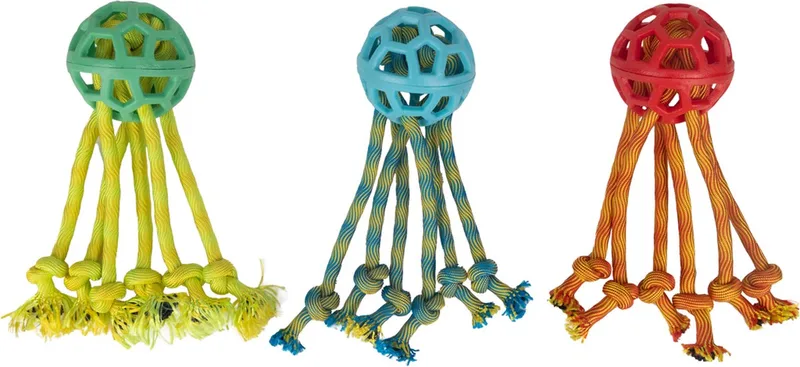 Play-N-Tug Rope Octopus – 1 Stuk - Hondenspeelgoed – Apporteer- en Kauwspeelgoed - Veelzijdig speeltje – Urenlang Speelplezier - voor Binnen en Buiten by Pawise in Assorti – product photo