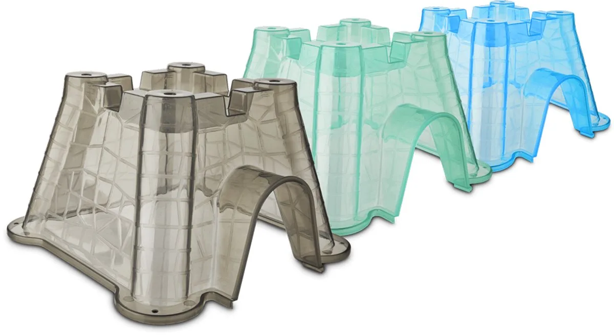 Small animal hideaway - huisje voor knaagdieren - kasteel voor knaagdieren - doorzichtig - maat m van Pawise in Assorti – productfoto