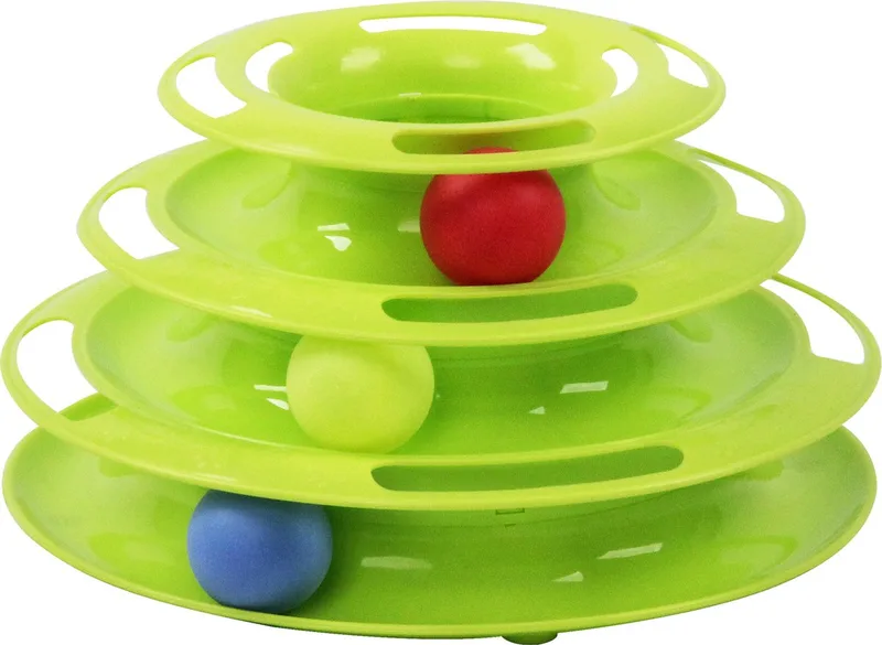 Track Tower - Kattenspeelgoed - 25x25x12 cm by Pawise in Green – product photo