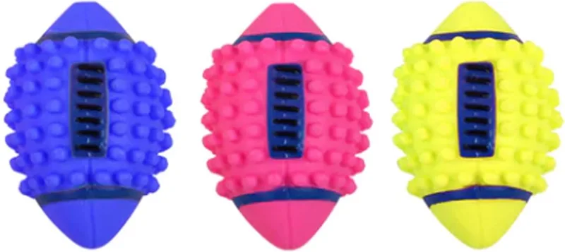 Vinyl Spiky Footbal – Hondenspeeltje met pieper – Duurzaam speelgoed voor de hond – Eindeloos speelplezier – 12.5 cm von Pawise in Assorti – Produktfoto