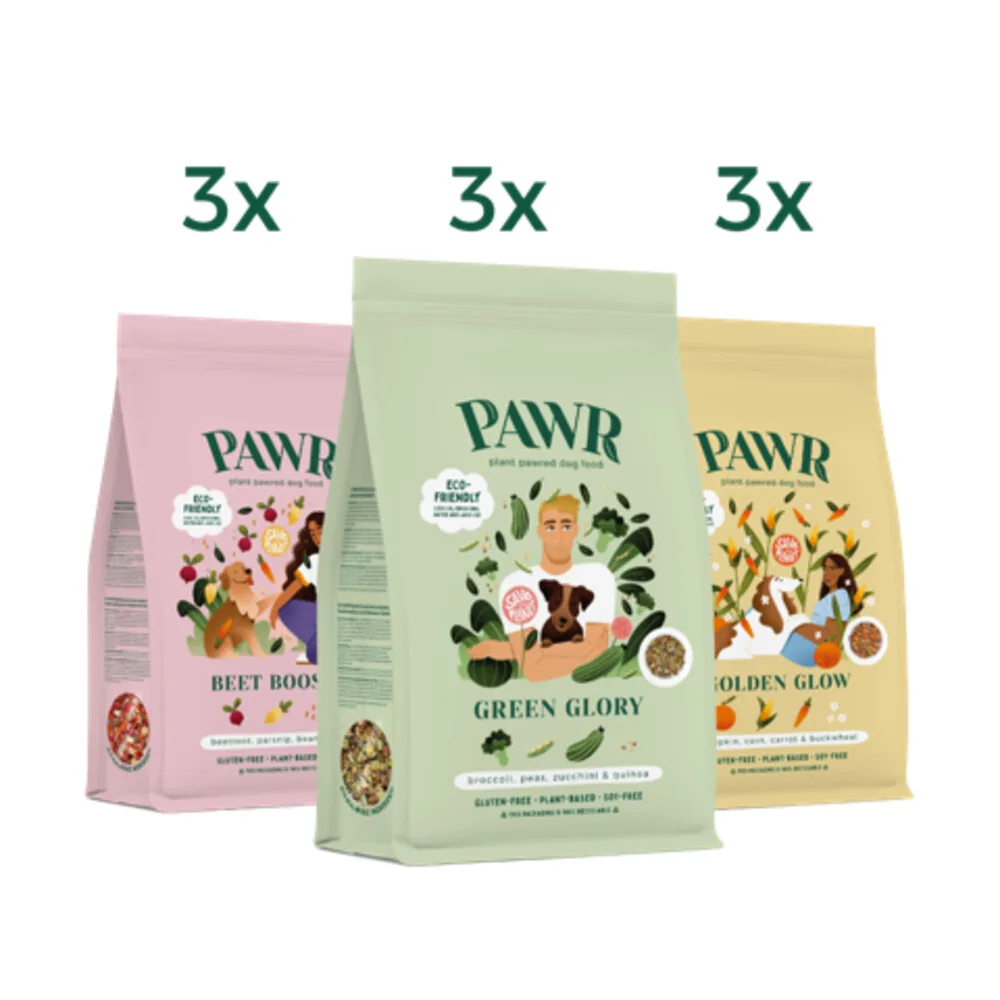 Combidoos 9 x 750 gr van PAWR – productfoto