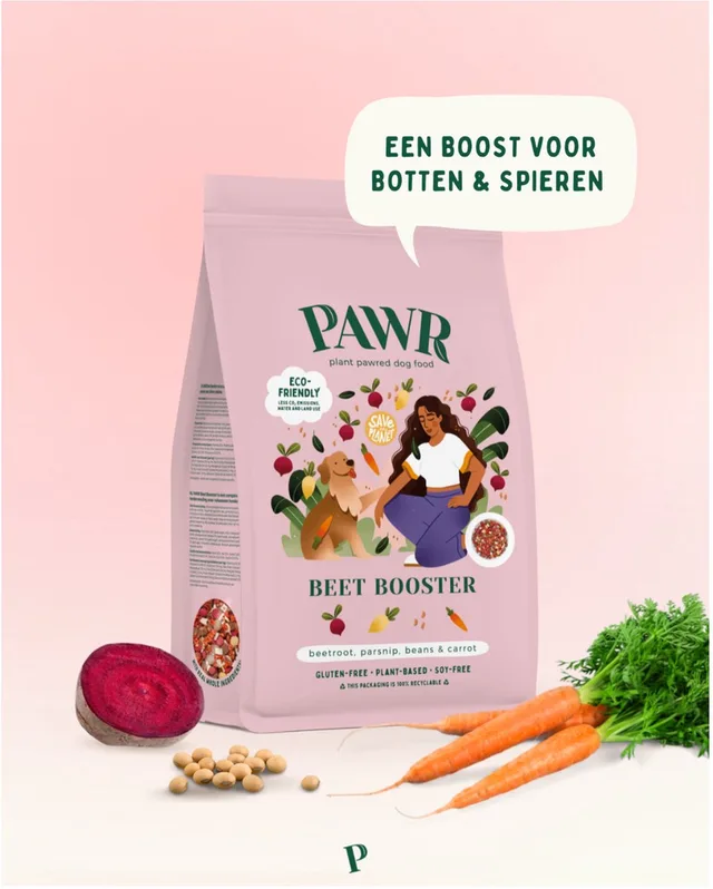 Plantaardig Beet Booster - Hondenvoer - Rode Biet Pastinaak Bonen 750 g Glutenvrij - Sojavrij