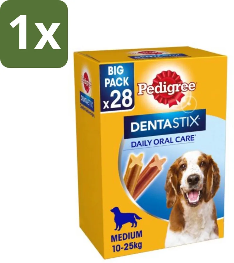 1 x Pedigree - Dentastix - Medium - Multipack - 28 Stix - 720 Gram - Hondensnacks - Tanden Reinigen - Tandplak Verminderen - Gezonde Mondhygiëne - Hondentandplak by Pedigree – product photo
