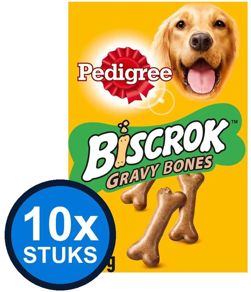 10x Pedigree - Biscrok Gravy Bones - Hondensnacks - 400 g von Pedigree – Produktfoto