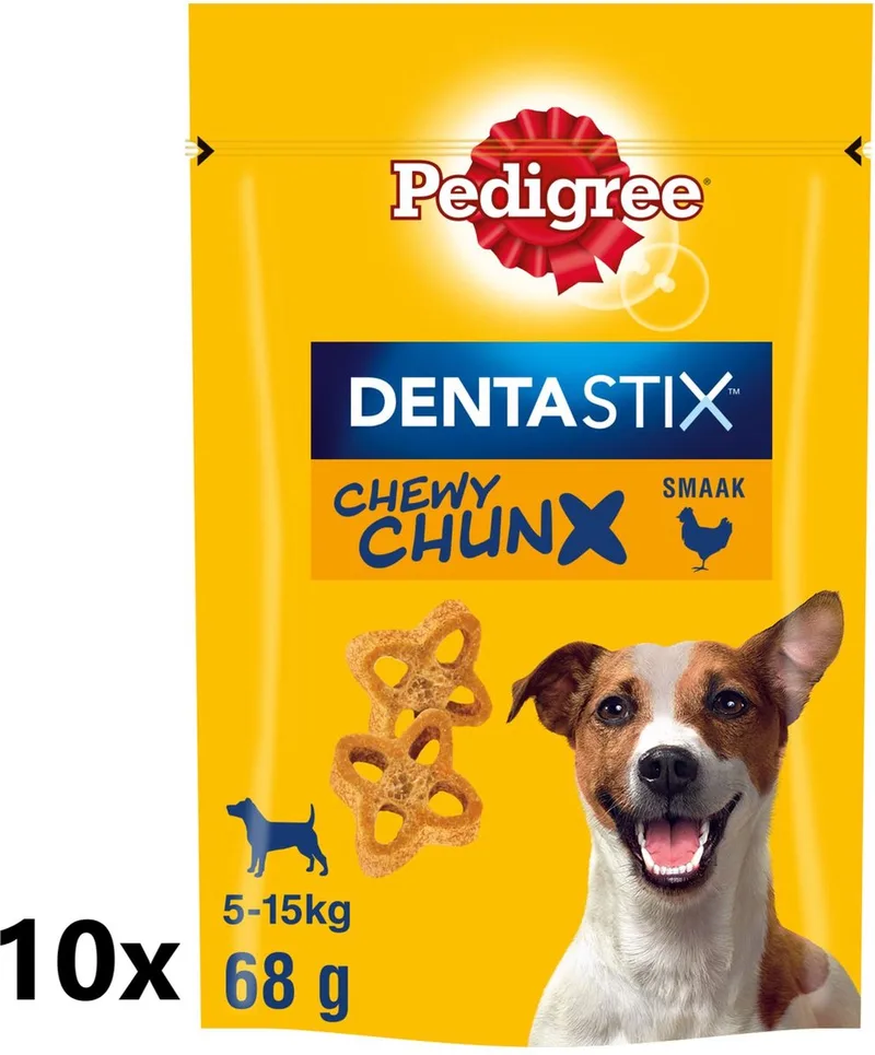 10x Pedigree - Dentastix Chewy Chunx Mini Kip - Hondensnacks - 68 g de Pedigree – photo produit