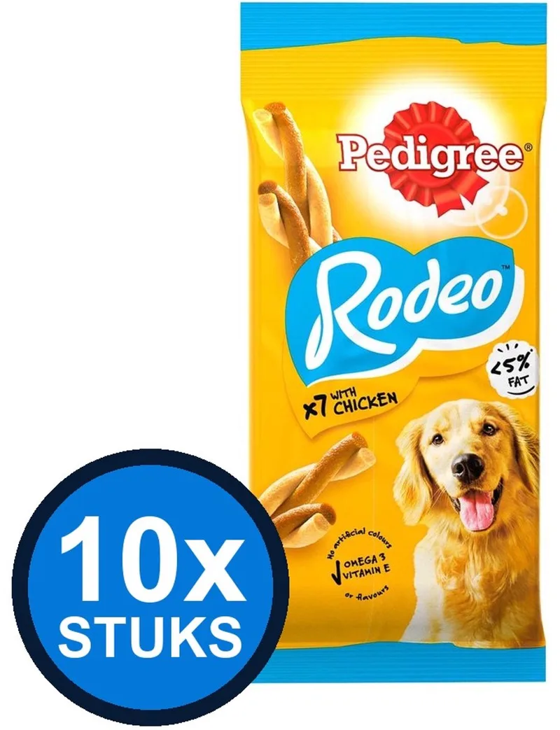 10x Pedigree - Rodeo Kip - Hondensnacks - 123 g de Pedigree – photo produit