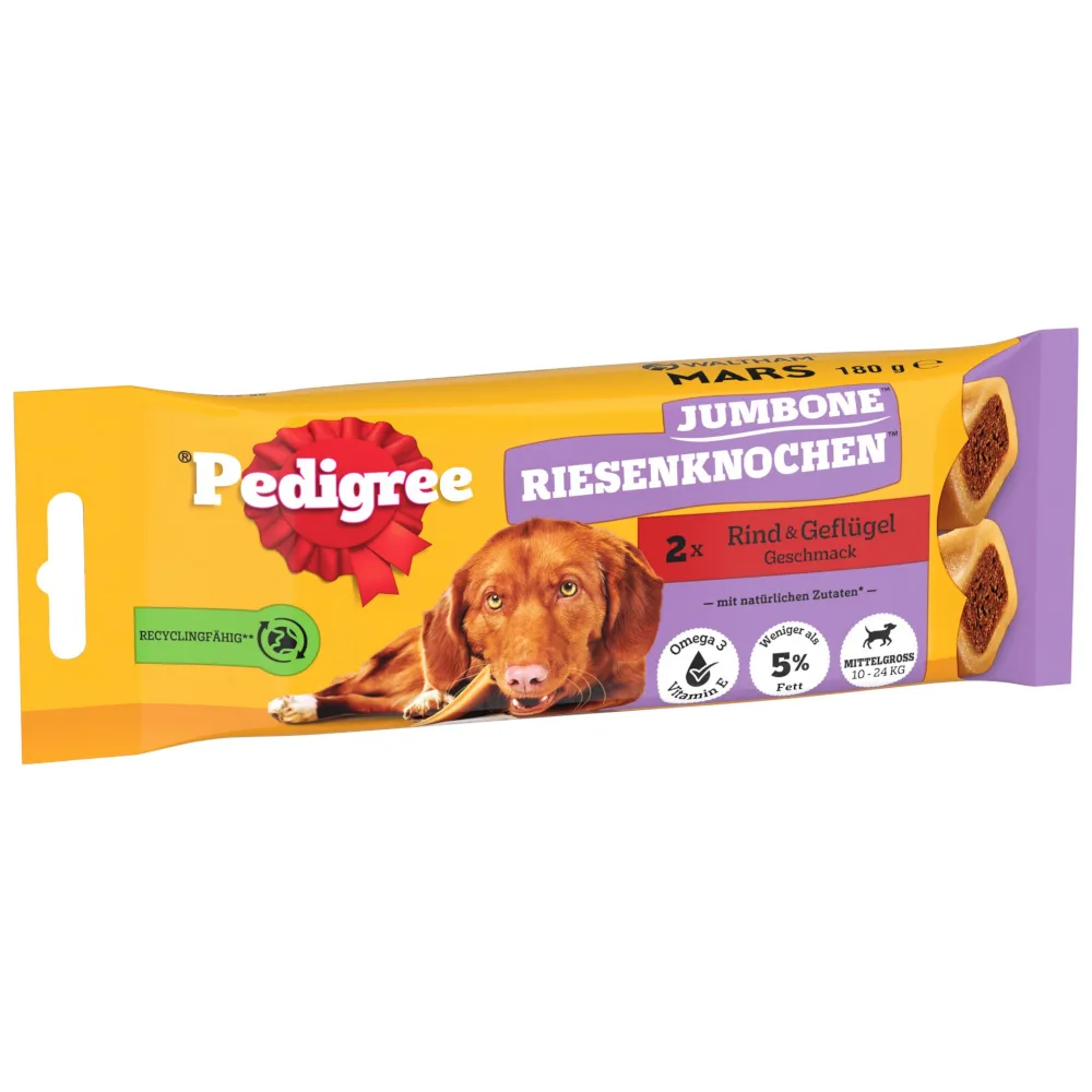 12x180g Jumbone Medium Mega Rund Pedigree Hondensnacks van Pedigree – productfoto